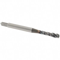 OSG Spiral Flute Tap: M4x0.70 Metric Coarse, 3 Flutes, Modified Bottoming, 6H Class of Fit, Vanadium High Speed Steel, TICN Coated 2-1/8" OAL, Right Hand Thread, D4, Series 343 1755408 - 60072105
