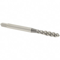 OSG Spiral Flute Tap: M5x0.80 Metric Coarse, 3 Flutes, Plug, 6H Class of Fit, High Speed Steel, Bright/Uncoated 2-3/8" OAL, Right Hand Thread, D4, Series 142 1985700 - 65015059