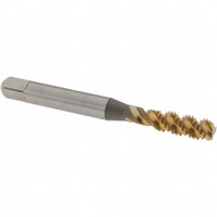 OSG Spiral Flute Tap: M6x1.00 Metric Coarse, 3 Flutes, Bottoming, 6H Class of Fit, High Speed Steel, TIN Coated 2-1/2" OAL, Right Hand Thread 2988305 - 04622288