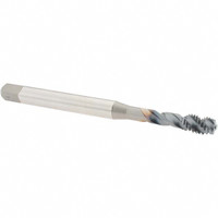 OSG Spiral Flute Tap: M6x1.00 Metric, 3 Flutes, Semi-Bottoming, 6H Class of Fit, Powdered Metal, V Coated 8 mm Thread Length, 80 mm OAL, Right Hand Thread, D5, Series 16540 1654000208 - 49206626