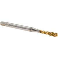 Walter Prototyp Spiral Flute Tap: M4 Metric, 3 Flutes, Semi-Bottoming, 6H Class of Fit, High Speed Steel-E, TiN Coated 7 mm Thread Length, 64.65 mm OAL, Right Hand Thread, Series TC115 7629583 - 14850168