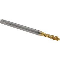 Walter Prototyp Spiral Flute Tap: M4x0.70 Metric, 3 Flutes, Modified Bottoming, 6HX Class of Fit, Powdered Metal, TIN Coated 7 mm Thread Length, 63 mm OAL, Right Hand Thread, Series EP2051305 6245576 - 53067591