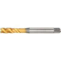 WIDIA Spiral Flute Tap: M8x1.25 Metric, 3 Flutes, Modified Bottoming, 6H Class of Fit, High Speed Steel, TiCN Coated 13 mm Thread Length, 90 mm OAL, Right Hand Thread, D5, Series VTSFT-TC 6172486 - 15404742