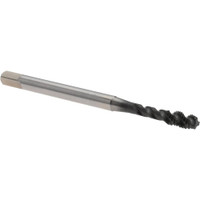 YG-1 Spiral Flute Tap: M4x0.70 Metric Coarse, 3 Flutes, Modified Bottoming, 6H Class of Fit, Vanadium High Speed Steel, Hardslick Coated Right Hand Thread, D4 E9244 - 76227552