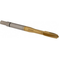 Accupro Spiral Point Tap: M4 x 0.7, Metric Coarse, 3 Flutes, Plug, 6H, Powdered Metal, TiN Finish Right Hand, D4 31034-00T - 62490636