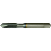 Greenfield Threading Spiral Point Tap: M6x1 Metric, 2 Flutes, Plug Chamfer, 6H Class of Fit, High-Speed Steel, TiCN Coated 1" Thread Length, 2-1/2" OAL, Right Hand, D5, Series SPGP-TC 330171 - 96908892