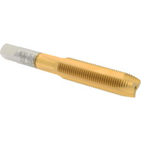 Hertel Spiral Point Tap: M12x1.25 Metric Fine, 3 Flutes, Plug, High Speed Steel, TiN Coated 1-21/32" Thread Length, Right Hand, D3, K020299AS25 - 07681448