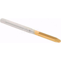 Hertel Spiral Point Tap: M3x0.50 Metric Coarse, 2 Flutes, Plug, 6H Class of Fit, High Speed Steel, TiN Coated 5/8" Thread Length, Right Hand, D3, K027723AS25 - 07681794