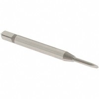 OSG Spiral Point Tap: M1.6x0.35 Metric Coarse, 2 Flutes, Plug, 6H Class of Fit, High Speed Steel, Bright Finish 5/16" Thread Length, Right Hand, D3, Series 142 1981500 - 44160125
