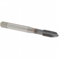 OSG Spiral Point Tap: M10x1.00 Metric Fine, 3 Flutes, Plug, 6H Class of Fit, Powdered Metal, TiCN Coated 17.7 mm Thread Length, 100 mm OAL, Right Hand, D5, Series 16510 1651001108 - 40466195