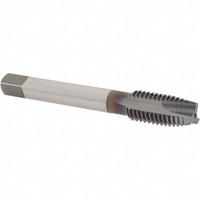 OSG Spiral Point Tap: M12x1.75 Metric Coarse, 3 Flutes, Plug, 6H Class of Fit, High Speed Steel, TiCN Coated 1-21/32" Thread Length, Right Hand, D6, Series 142 1981908 - 88498761
