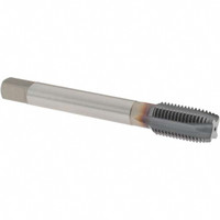 OSG Spiral Point Tap: M14x1.50 Metric Fine, 4 Flutes, Plug, 6H Class of Fit, Powdered Metal, TiCN Coated 24 mm Thread Length, 100 mm OAL, Right Hand, D6, Series 16510 1651001808 - 40466500