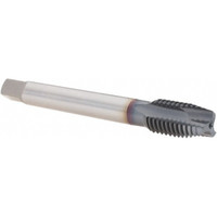 OSG Spiral Point Tap: M14x2.00 Metric Coarse, 3 Flutes, Plug, 6H Class of Fit, Powdered Metal, TiCN Coated 24 mm Thread Length, 110 mm OAL, Right Hand, D7, Series 16510 1651001908 - 40466476