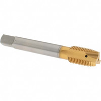 OSG Spiral Point Tap: M16x1.50 Metric Fine, 3 Flutes, Plug, 6H Class of Fit, Vanadium High Speed Steel, TiN Coated 1-13/16" Thread Length, 100 mm OAL, Right Hand, 2692805 - 01559947