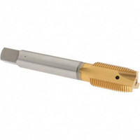 OSG Spiral Point Tap: M18x1.50 Metric Fine, 3 Flutes, Plug, 6H Class of Fit, Vanadium High Speed Steel, TiN Coated 1-13/16" Thread Length, 110 mm OAL, Right Hand, 2693005 - 01559954