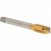 OSG Spiral Point Tap: M18x2.50 Metric Coarse, 3 Flutes, Plug, 6H Class of Fit, Vanadium High Speed Steel, TiN Coated 1-13/16" Thread Length, 125 mm OAL, Right Hand, 2693205 - 01559962