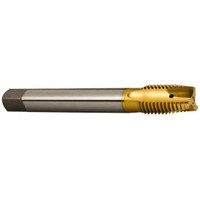 OSG Spiral Point Tap: M20x2.50 Metric Coarse, 3 Flutes, Plug, 6H Class of Fit, Vanadium High Speed Steel, TiN Coated 2" Thread Length, 140 mm OAL, Right Hand, 2693605 - 91881755