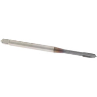 OSG Spiral Point Tap: M3x0.50 Metric Coarse, 2 Flutes, Plug, 6H Class of Fit, Vanadium High Speed Steel, TiCN Coated 5/8" Thread Length, Right Hand, D3, Series 11117 1111700108 - 70863931