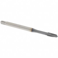 OSG Spiral Point Tap: M4x0.70 Metric Coarse, 3 Flutes, Plug, 6H Class of Fit, Vanadium High Speed Steel, TiCN Coated 3/4" Thread Length, Right Hand, D4, Series 11117 1111700308 - 70863840