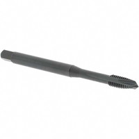 OSG Spiral Point Tap: M6x1.00 Metric Coarse, 3 Flutes, Plug, 6H Class of Fit, Vanadium High Speed Steel, Oxide Coated 1" Thread Length, 80 mm OAL, Right Hand, Series 259 2591001 - 86418647