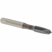 OSG Spiral Point Tap: M8x1.25 Metric Coarse, 2 Flutes, Plug, 6H Class of Fit, High Speed Steel, TiCN Coated 1-1/8" Thread Length, Right Hand, D5, Series 142 1981308 - 44160133