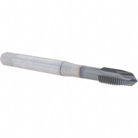 OSG Spiral Point Tap: M8x1.25 Metric Coarse, 3 Flutes, Plug, 6H Class of Fit, Powdered Metal, TiCN Coated 15 mm Thread Length, 90 mm OAL, Right Hand, D5, Series 16510 1651001008 - 40466187