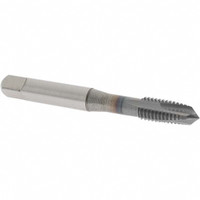 OSG Spiral Point Tap: M8x1.25 Metric Coarse, 3 Flutes, Plug, 6H Class of Fit, Vanadium High Speed Steel, TiCN Coated 1-1/8" Thread Length, Right Hand, D5, 2891408 - 75094383