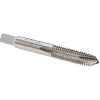 Value Collection Spiral Point Tap: M10x1.50 Metric Coarse, 3 Flutes, Plug, 6H Class of Fit, High Speed Steel, Bright Finish 1-1/4" Thread Length, Right Hand, D6, MSC-04997599 - 04997599