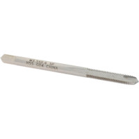 Value Collection Spiral Point Tap: M3.5x0.60 Metric Coarse, 2 Flutes, Plug, 6H Class of Fit, High Speed Steel, Bright Finish 11/16" Thread Length, 2" OAL, Right Hand, D4, MSC-04997219 - 04997219