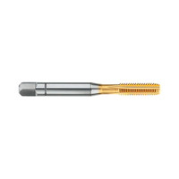 Balax Straight Flute Tap: M10x1.50 Metric Coarse, 4 Flutes, Bottoming, 6H Class of Fit, Cobalt, TiN Coated 0.98" Thread Length, 2-15/16" OAL, Right Hand Thread, D6, Series BX600 54626-01T - 62332531