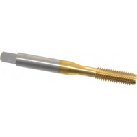 Balax Straight Flute Tap: M6x1.00 Metric Coarse, 4 Flutes, Bottoming, 6H Class of Fit, Cobalt, TiN Coated 0.83" Thread Length, 2-1/2" OAL, Right Hand Thread, D5, Series BX600 54605-01T - 62332499