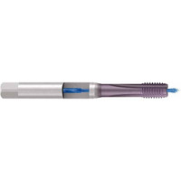 EMUGE-FRANKEN M8x1.25 Modified Bottoming RH 6HX TiCN Cobalt 3-Flute Straight Flute Machine Tap 90mm OAL, 20mm Thread Length, Metric Coarse, Series Rekord A B3159401.0080 - 03140084