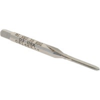 Hertel Straight Flute Tap: M1.6x0.35 Metric Coarse, 2 Flutes, Plug, 6H Class of Fit, High Speed Steel, Bright/Uncoated 1-5/8" OAL, Right Hand Thread, D3 027701AS - 77429330