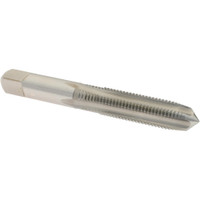 Hertel Straight Flute Tap: M10x1.25 Metric Fine, 4 Flutes, Plug, High Speed Steel, Bright/Uncoated 2-15/16" OAL, Left Hand Thread, D5 K029109AS - 59908467