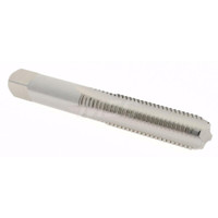 Hertel Straight Flute Tap: M10x1.50 Metric Coarse, 4 Flutes, Bottoming, 6H Class of Fit, High Speed Steel, Bright/Uncoated 2-15/16" OAL, Right Hand Thread, D6 K027758AS - 02383453