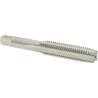 Hertel Straight Flute Tap: M12x1.75 Metric Coarse, 4 Flutes, Plug, 6H Class of Fit, High Speed Steel, Bright/Uncoated 3-3/8" OAL, Left Hand Thread, D6 K029118AS - 59908640