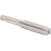 Hertel Straight Flute Tap: M12x1.75 Metric Coarse, 4 Flutes, Plug, 6H Class of Fit, High Speed Steel, Bright/Uncoated 3-3/8" OAL, Right Hand Thread, D6 K027765AS - 77429470