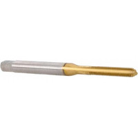 Hertel Straight Flute Tap: M2.5x0.45 Metric Coarse, 3 Flutes, Bottoming, 6H Class of Fit, High Speed Steel, TiN Coated 1/2" Thread Length, 1-13/16" OAL, Right Hand Thread, D3 K027718AS25 - 07685522