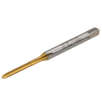 Hertel Straight Flute Tap: M2x0.40 Metric Coarse, 3 Flutes, Plug, 6H Class of Fit, High Speed Steel, TiN Coated 7/16" Thread Length, 1-3/4" OAL, Right Hand Thread, D3 K027709AS25 - 07684160
