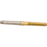 Hertel Straight Flute Tap: M3x0.50 Metric Coarse, 3 Flutes, Bottoming, 6H Class of Fit, High Speed Steel, TiN Coated 5/8" Thread Length, 1-15/16" OAL, Right Hand Thread, D3 K027722AS25 - 07685530