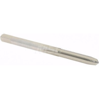 Hertel Straight Flute Tap: M4x0.70 Metric Coarse, 4 Flutes, Plug, 6H Class of Fit, High Speed Steel, Bright/Uncoated 2-1/8" OAL, Right Hand Thread, D4 K027729AS - 77429397