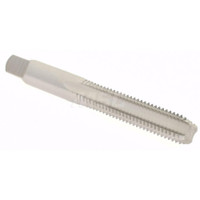 Hertel Straight Flute Tap: M8x1.25 Metric Coarse, 4 Flutes, Bottoming, 6H Class of Fit, High Speed Steel, Bright/Uncoated 2-23/32" OAL, Right Hand Thread, D5 K027750AS - 02383446