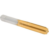 Hertel Straight Flute Tap: M8x1.25 Metric Coarse, 4 Flutes, Bottoming, 6H Class of Fit, High Speed Steel, TiN Coated 2-23/32" OAL, Right Hand Thread, D5 K027750AS25 - 02383263