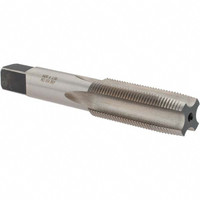 Made in USA Straight Flute Tap: M20x1.50 Metric Fine, 4 Flutes, Taper, High Speed Steel, Bright/Uncoated 4-15/32" OAL, D6 20438-T - 45646742