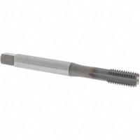 OSG Straight Flute Tap: M10x1.50 Metric Coarse, 4 Flutes, Bottoming, 6H Class of Fit, Powdered Metal, TiCN Coated 1-1/4" Thread Length, 100 mm OAL, Right Hand Thread, D6, Series 11052 1105200508 - 75763730