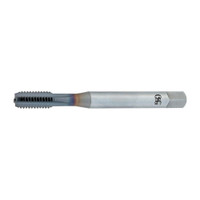 OSG Straight Flute Tap: M6x1.00 Metric Coarse, 3 Flutes, Bottoming, 6H Class of Fit, Powdered Metal, TiCN Coated 1" Thread Length, 80 mm OAL, Right Hand Thread, D5 1105300108 - 78802881