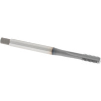 OSG Straight Flute Tap: M6x1.00 Metric Coarse, 3 Flutes, Bottoming, 6H Class of Fit, Powdered Metal, TiCN Coated 26 mm Thread Length, 80 mm OAL, Right Hand Thread, D5, Series 11054 1105400108 - 68556653