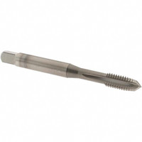 OSG Straight Flute Tap: M6x1.00 Metric Coarse, 3 Flutes, Plug, 6H Class of Fit, Vanadium High Speed Steel, Nitride Coated 1" Thread Length, 2-1/2" OAL, Right Hand Thread, D5, Series 241 2495203 - 64046618