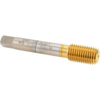 Balax Thread Forming Tap: M16x2.00 Metric Coarse, Bottoming, High Speed Steel, TiN Coated 1" Thread Length, D14, Series BXMB 19274-00T - 09330929