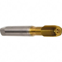 EMUGE-FRANKEN Thread Forming Tap: M6x0.75 Metric Fine, 6HX Class of Fit, Modified Bottoming, Cobalt, TiN Coated 13 mm Thread Length, 80 mm OAL, Series Druck B0911400.0229 - 52288701